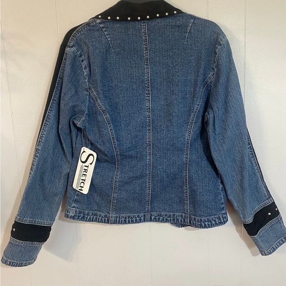 Vintage Ethyl Embellished Denim Blazer NWT size M - Picture 6 of 10